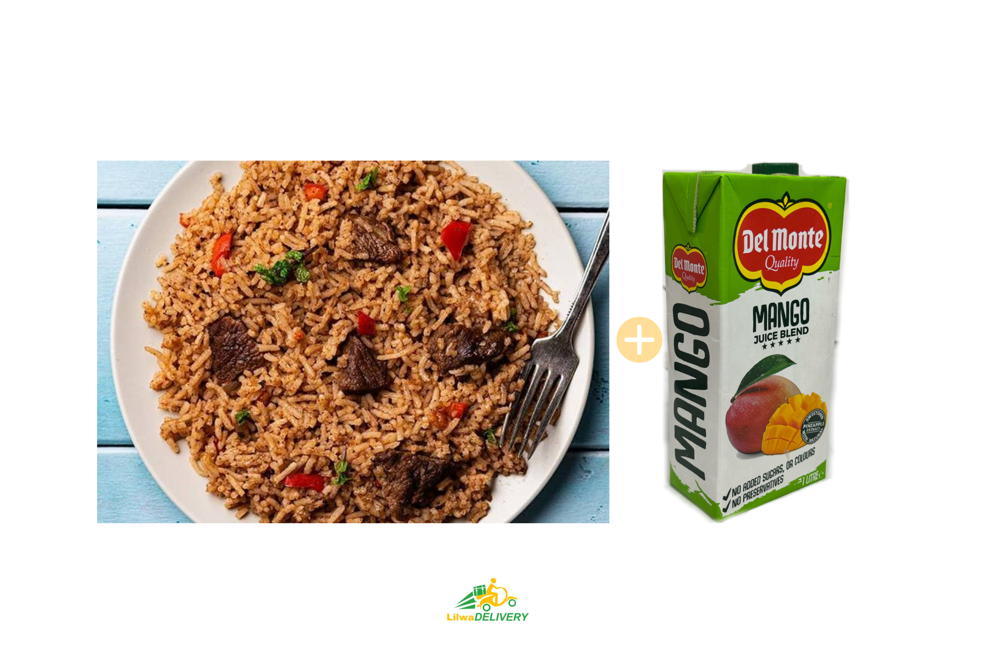 Beef Pilau with Delmonte Juice