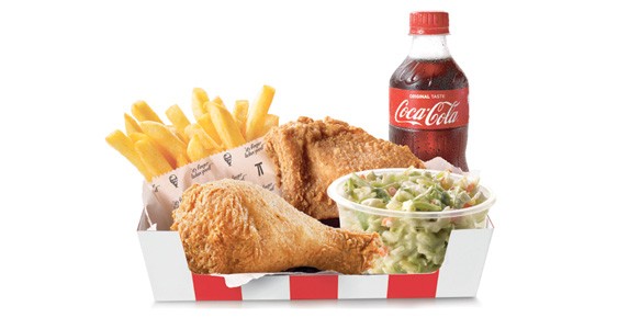 KFC crispy chicken and fries offer